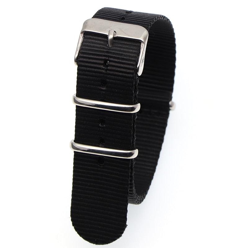 Nylon strap Bracelet 18mm 20mm 22mm watch band Striped Replacement Watch Accessories Black Band, Brown watch strap