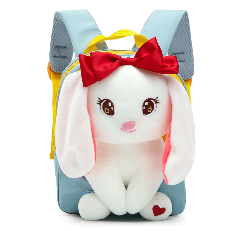 Plush School Bags for Girls Plush Animals Backpacks Kids Stuff Backpack Kindergarten Toddler Backpacks 可愛毛絨動物兒童背包