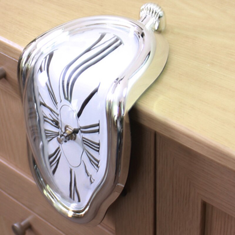 New Novel Surreal Melting Distorted Wall Clocks Surrealist Salvador Dali Style Wall Watch Decoration Gift Home Garden