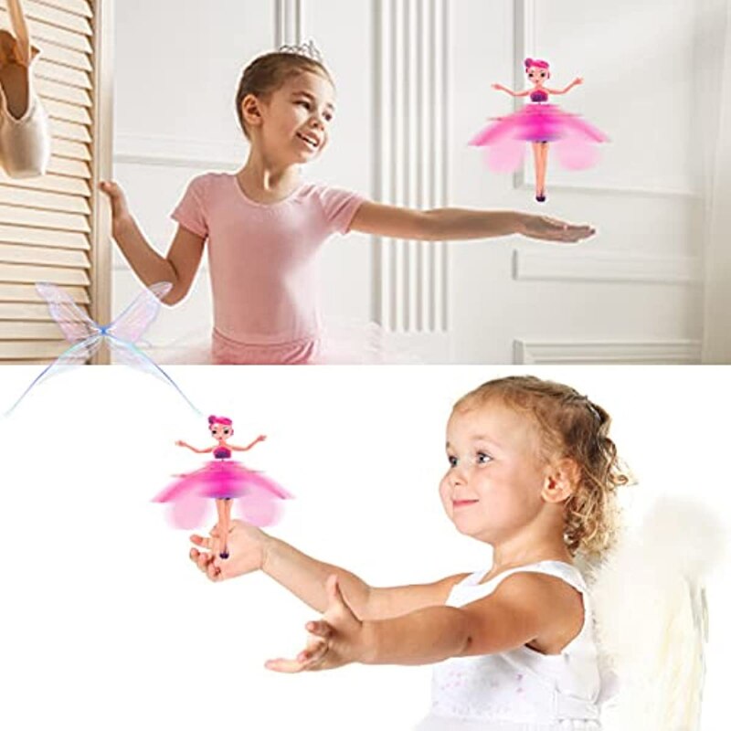 Magic Flying Fairy Princess Doll, Flying Fairy Toys for Girls, Play Game RC Flying Toy Indoor and Outdoor Toys for Boys Girls 魔法飛天公主娃娃