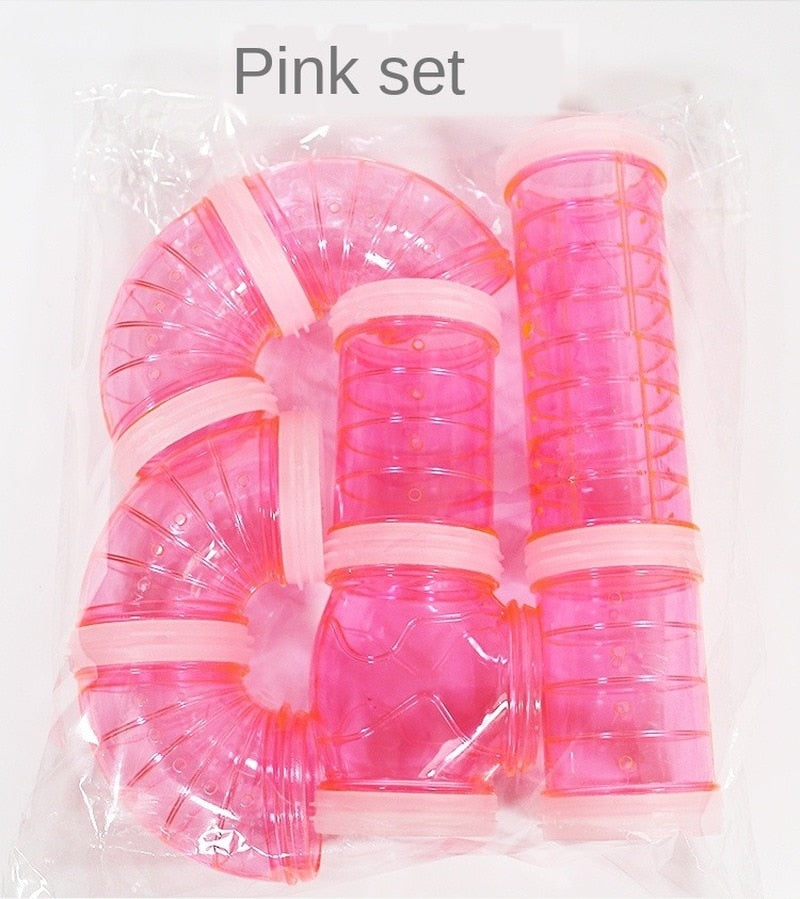 8 Pcs/set DIY Hamster Tunnel Toy Pet Sports Training Pipeline Transparent Runway Toy Pet Hamster Game Tool WF1013