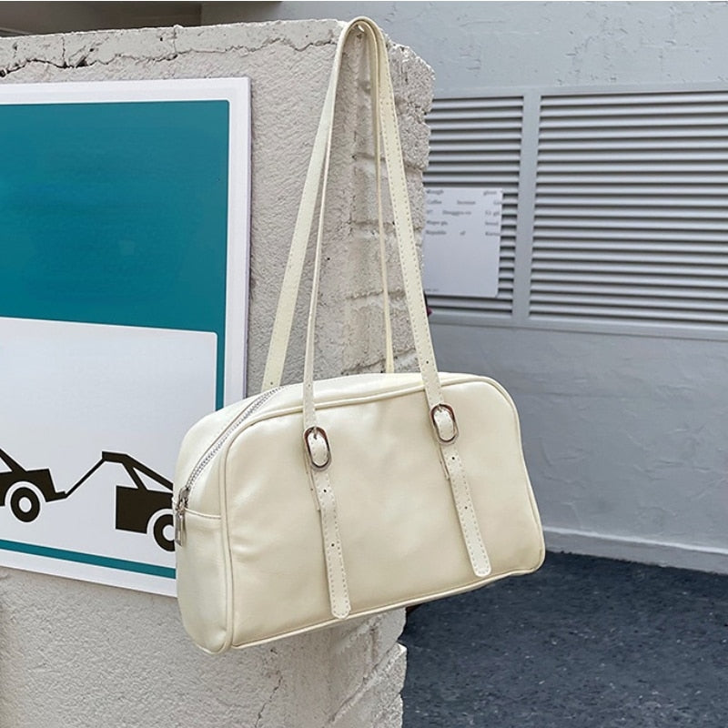 Fashion Women Green Big Shoulder Bags PU Leather Female Purse Handbags Large Capacity Ladies Daily Small Casual Tote 時尚皮革大單肩包