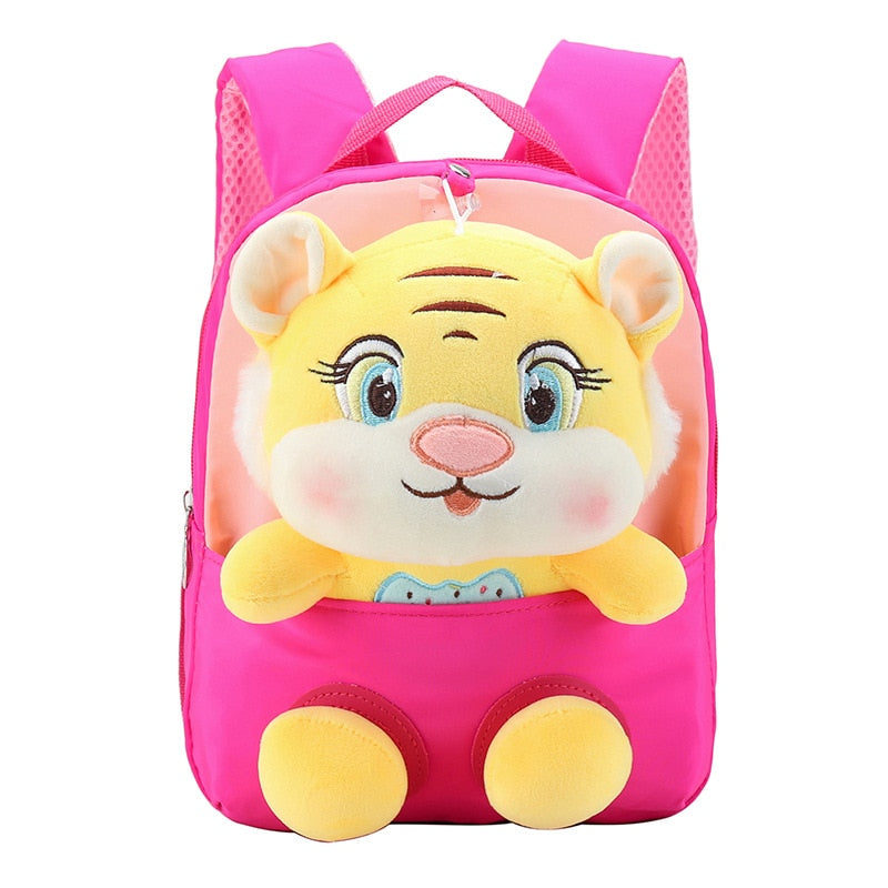 Plush School Bags for Girls Plush Animals Backpacks Kids Stuff Backpack Kindergarten Toddler Backpacks 可愛毛絨動物兒童背包