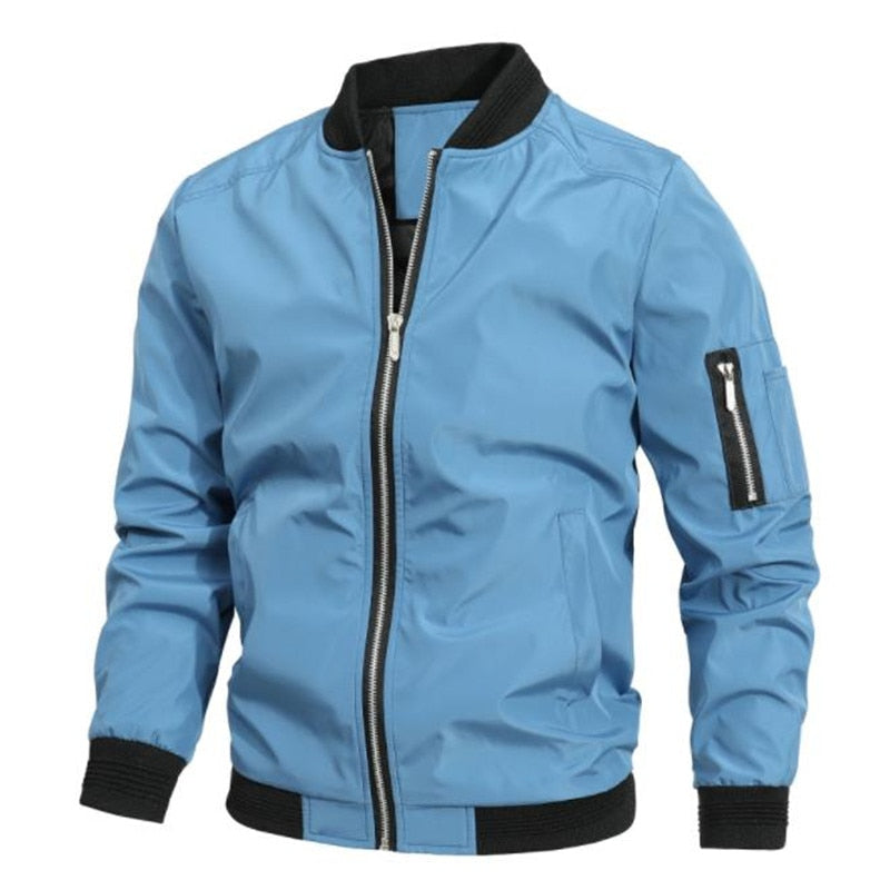 New Spring Autumn Jacket Male Bomber Jacket Casual Streetwear Male Coats Simple Windbreaker British Style Coat Windbreaker