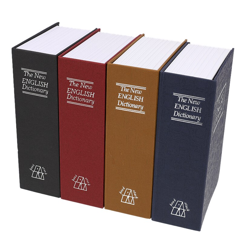 Kid Gift Dictionary Mini Safe Box Book Hidden Secret Security Safe Key Lock Money Jewellery Certificate Storage Password Locker