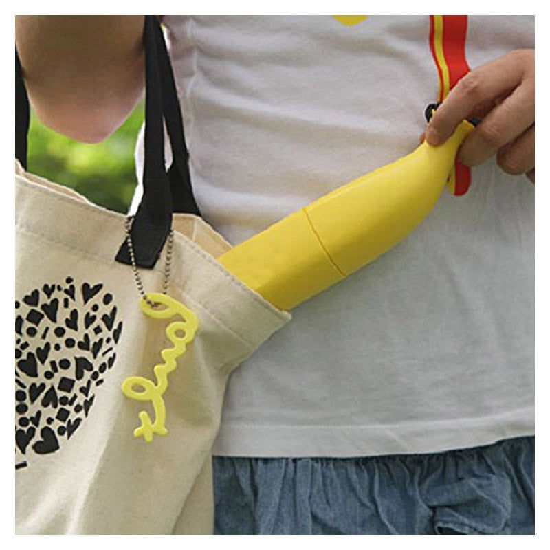 Banana Cute Umbrella Can Be Used As A Novelty Kids Gift Protection Windproof Folding Umbrella Gift 可愛香蕉造型折疊式雨傘