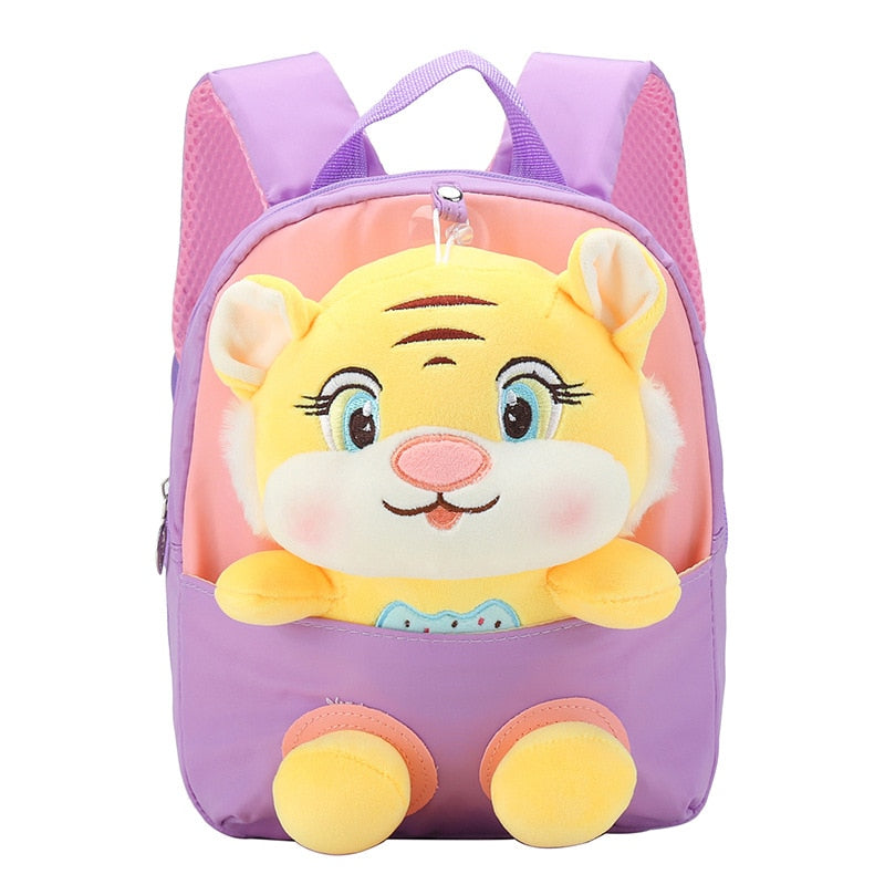 Plush School Bags for Girls Plush Animals Backpacks Kids Stuff Backpack Kindergarten Toddler Backpacks 可愛毛絨動物兒童背包