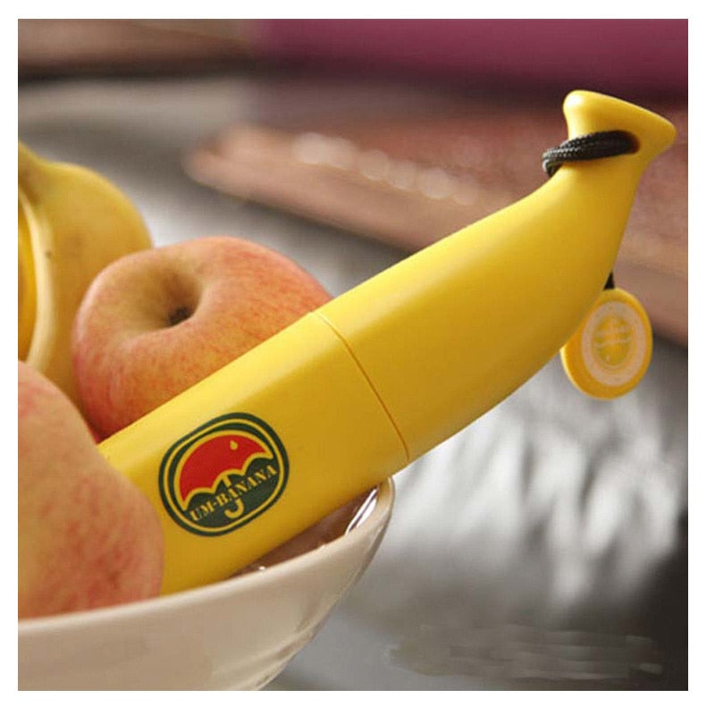 Banana Cute Umbrella Can Be Used As A Novelty Kids Gift Protection Windproof Folding Umbrella Gift 可愛香蕉造型折疊式雨傘