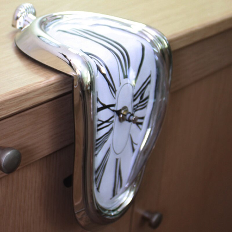 New Novel Surreal Melting Distorted Wall Clocks Surrealist Salvador Dali Style Wall Watch Decoration Gift Home Garden