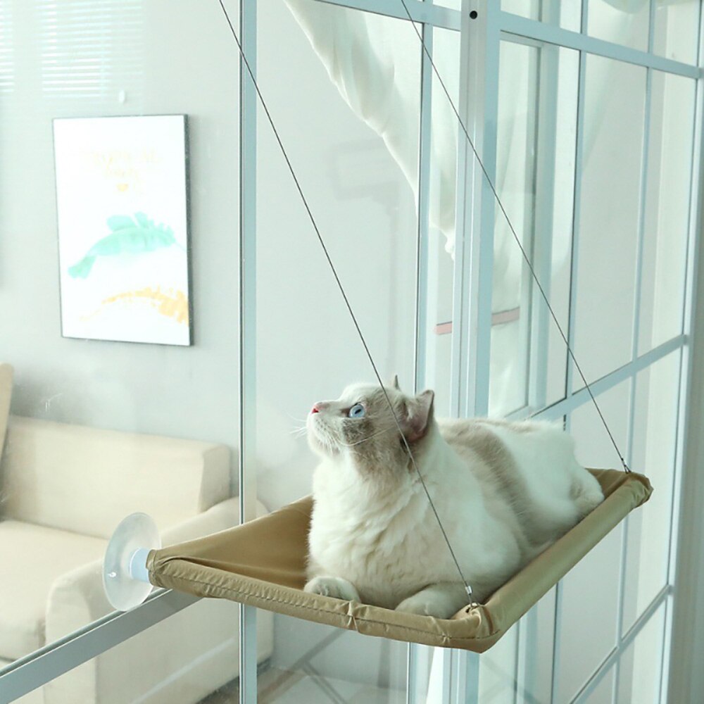 Cat Hammock Hanging Cat Bed Pet Aerial Cats Bed House Kitten Climbing Frame Sunny Window Seat Nest Bearing 20kg Pet Accessories