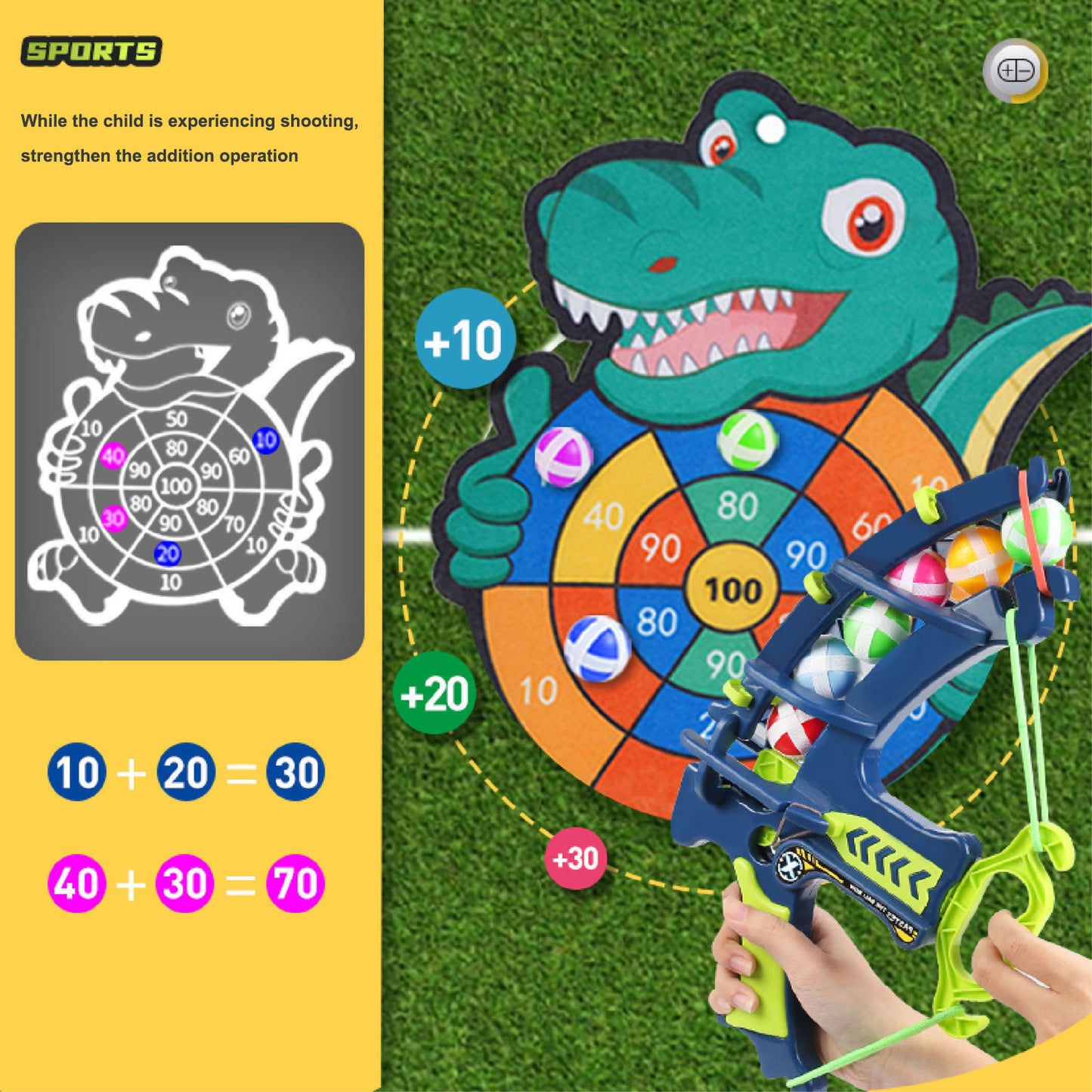 Throw Sport Slingshot Target Sticky Ball Dartboard Basketball Board Games Educational Children's outdoor Game toy 弓箭手獵人兒童玩具套裝