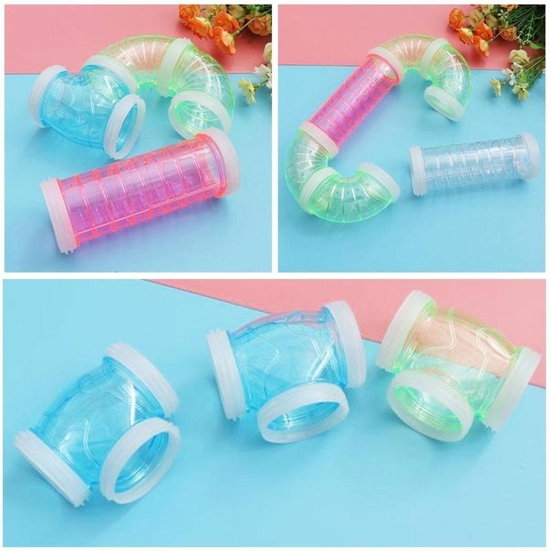 8 Pcs/set DIY Hamster Tunnel Toy Pet Sports Training Pipeline Transparent Runway Toy Pet Hamster Game Tool WF1013