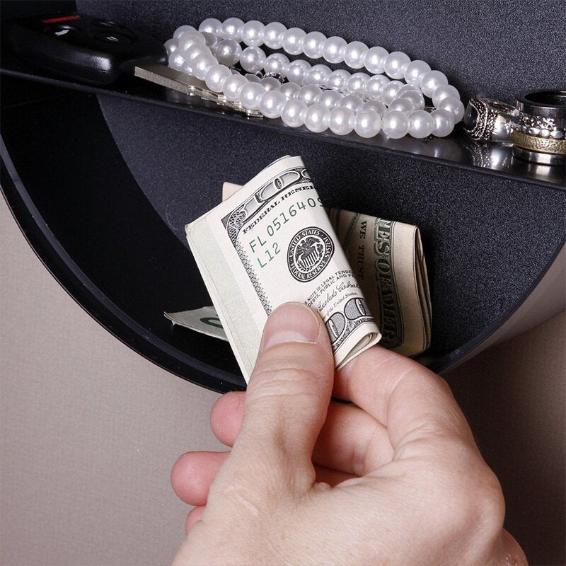 Retro Wall Clock Safe Wall Clock Home Decoration Valuables Storage Box Safe Hidden Secret Storage Box Money Jewelry