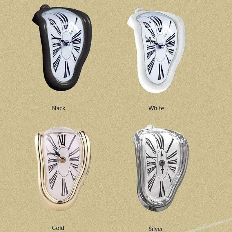 New Novel Surreal Melting Distorted Wall Clocks Surrealist Salvador Dali Style Wall Watch Decoration Gift Home Garden