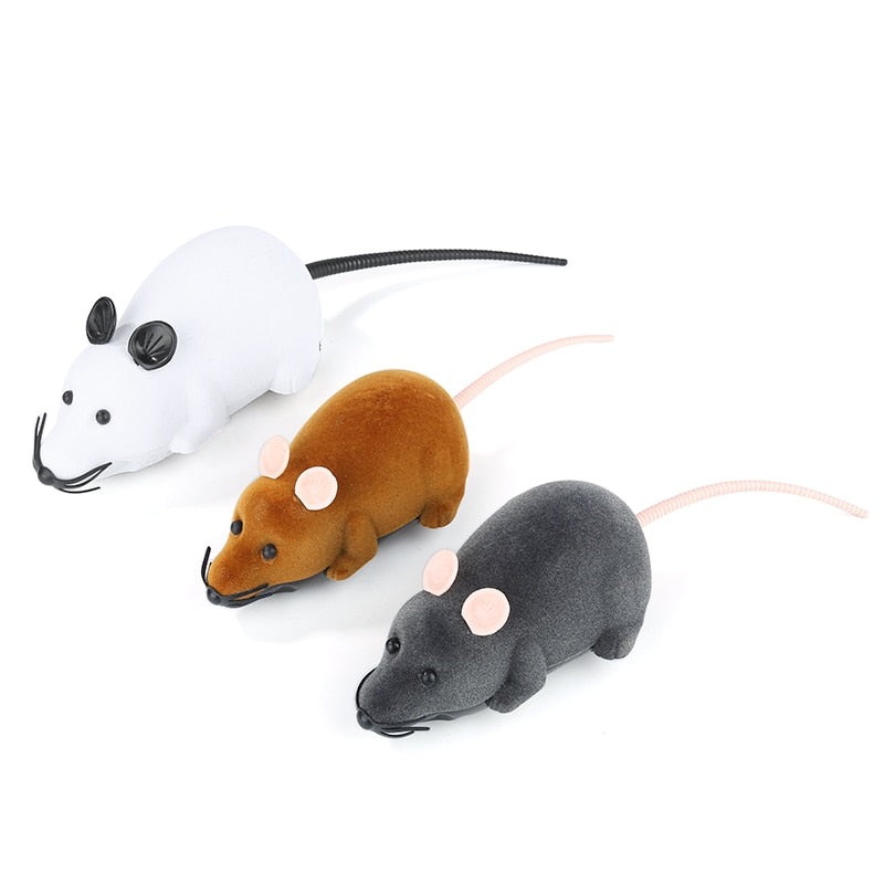 Plush Mouse Mechanical Motion Rat Wireless Remote Electronic Rat Kitten Novelty Funny Pet Supplies Pets Gift Cat Toys Cat Puppyt