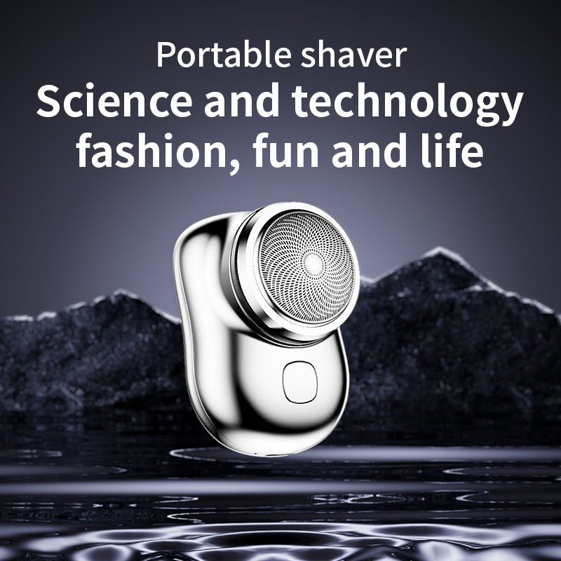 Mini Portable Electric Shaver IPX7 Waterproof Wet Dry Double Use Type-c Fast Charging Pocket Razor Beard Trimmer Shaving Machine