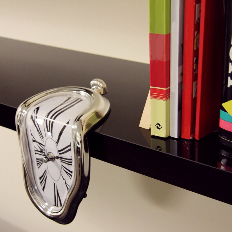 New Novel Surreal Melting Distorted Wall Clocks Surrealist Salvador Dali Style Wall Watch Decoration Gift Home Garden