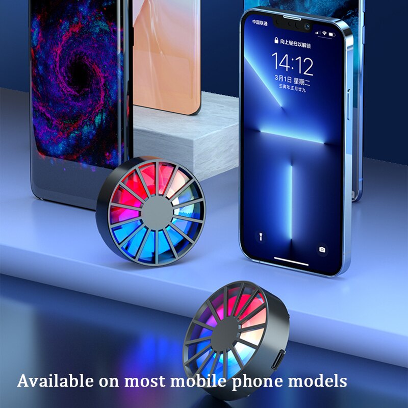 Magnetic Mobile Phone Air-cooled Radiator For Gaming PUBG Low Noise Fast Heat Dissipation Cooling Fan Cooler for xiaomi iphone