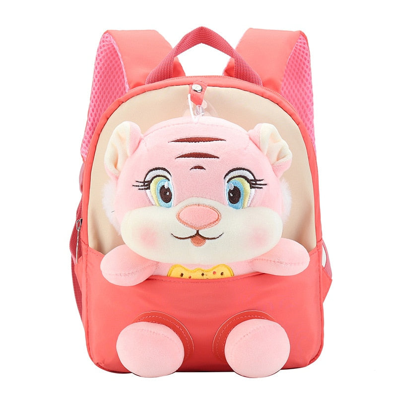 Plush School Bags for Girls Plush Animals Backpacks Kids Stuff Backpack Kindergarten Toddler Backpacks 可愛毛絨動物兒童背包
