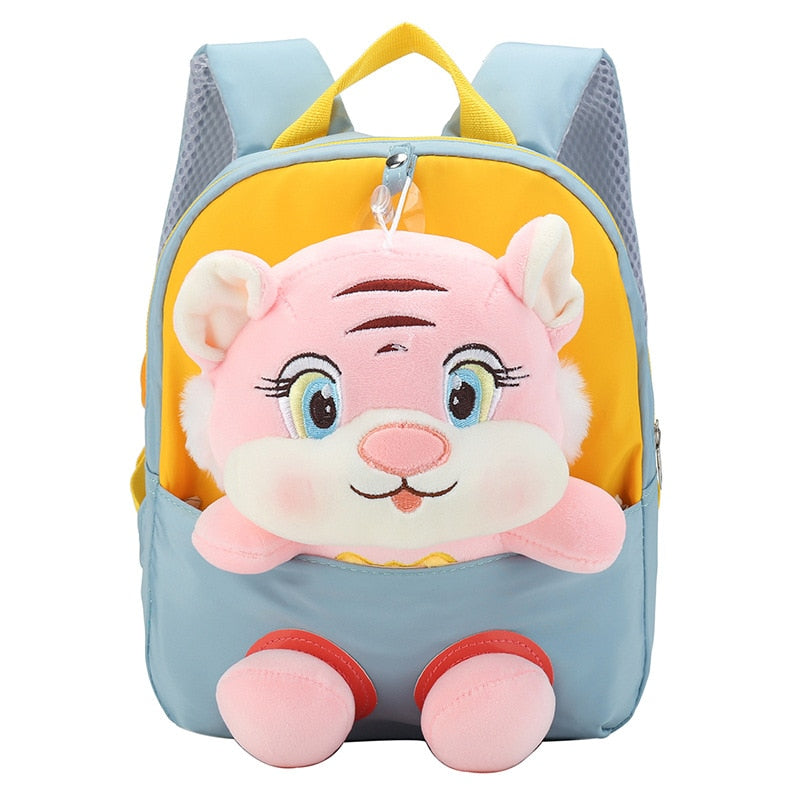 Plush School Bags for Girls Plush Animals Backpacks Kids Stuff Backpack Kindergarten Toddler Backpacks 可愛毛絨動物兒童背包