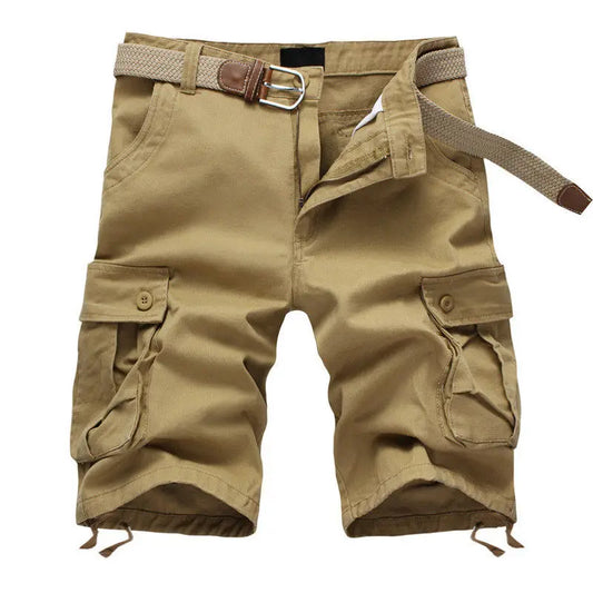 2025 Summer Men's Baggy Multi Pocket Cotton Pants (No Belt) 2025夏季男士寬鬆多口袋純棉短褲無腰帶
