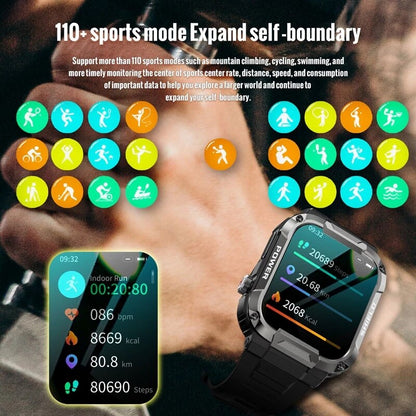 2023 New Full Touch Smartwatch For Android Xiaomi Blood Pressure Oxygen Fitness Watch 5 Atm Waterproof Smart Watch Men Military 2023 新款安卓全觸控防水智能手錶 (測量血壓氧及氣壓)