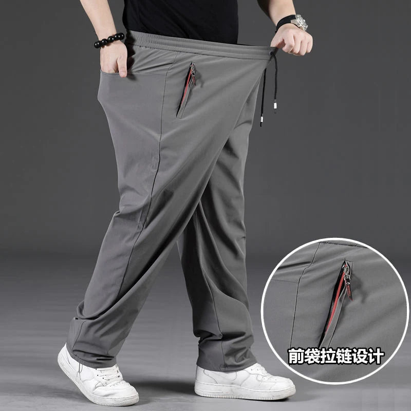 7XL 8XL Big Size Fashion Baggy Pants Men Baggy Pants 7XL/8XL超大尺碼時尚休閒彈性腰運動長褲