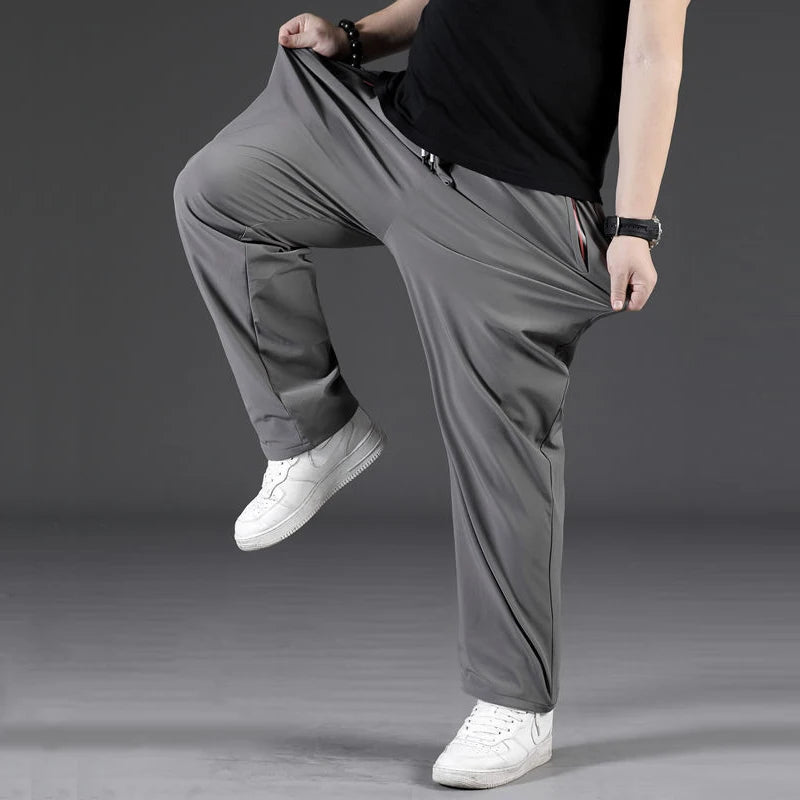 7XL 8XL Big Size Fashion Baggy Pants Men Baggy Pants 7XL/8XL超大尺碼時尚休閒彈性腰運動長褲