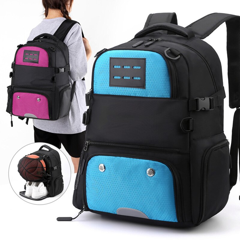 Men's Sports Backpack Water-Proof Outdoor Soccer Basketball Bags Large Capacity Women's Backpack Independent Shoe Warehouse 男士戶外運動防水大容量背包 (設有獨立鞋倉間隔)