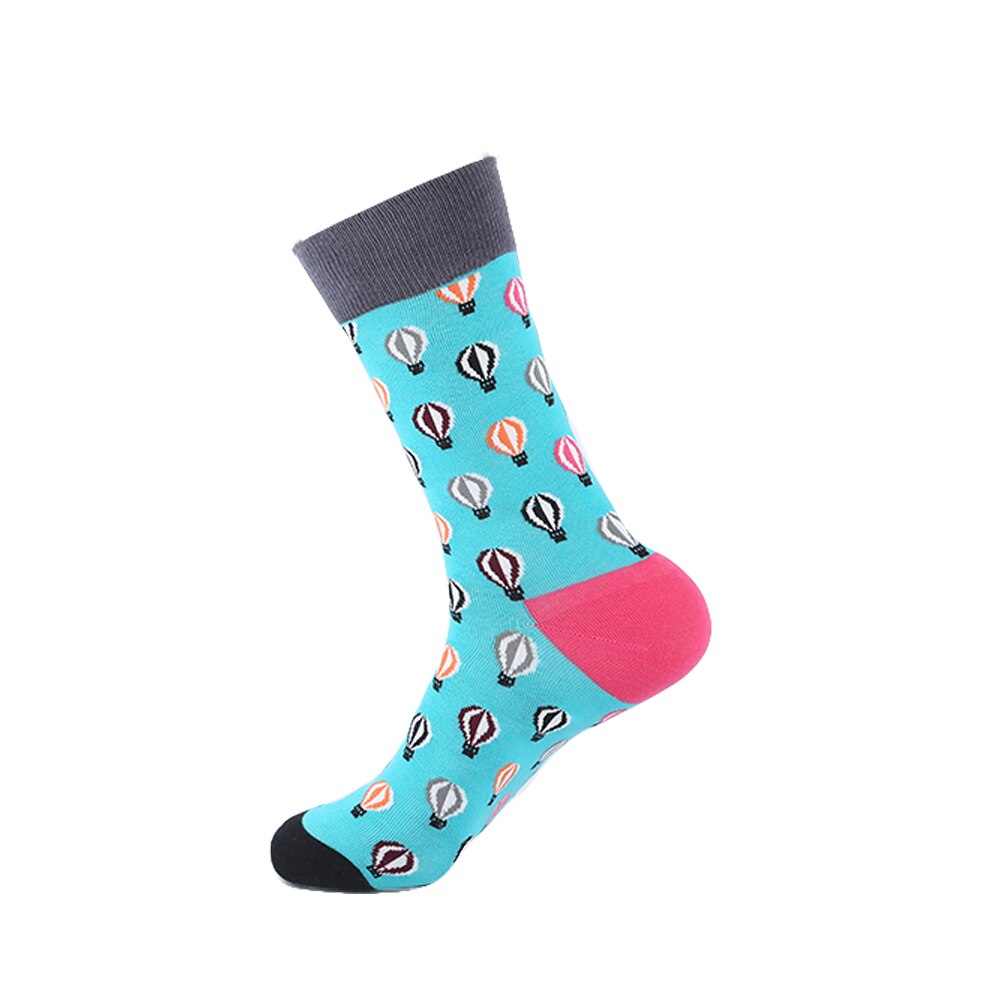 New Colorful Women & Men's Socks High Quality Harajuku Cotton Flower Pigeon Puzzle Wave Stripe Fish Skateboard Long Dress Sock