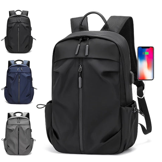 Men Laptop USB Charging Backpack School Bag Multifunctional Waterproof Rucksack Male Portable Anti Theft Travel Daypack Mochila