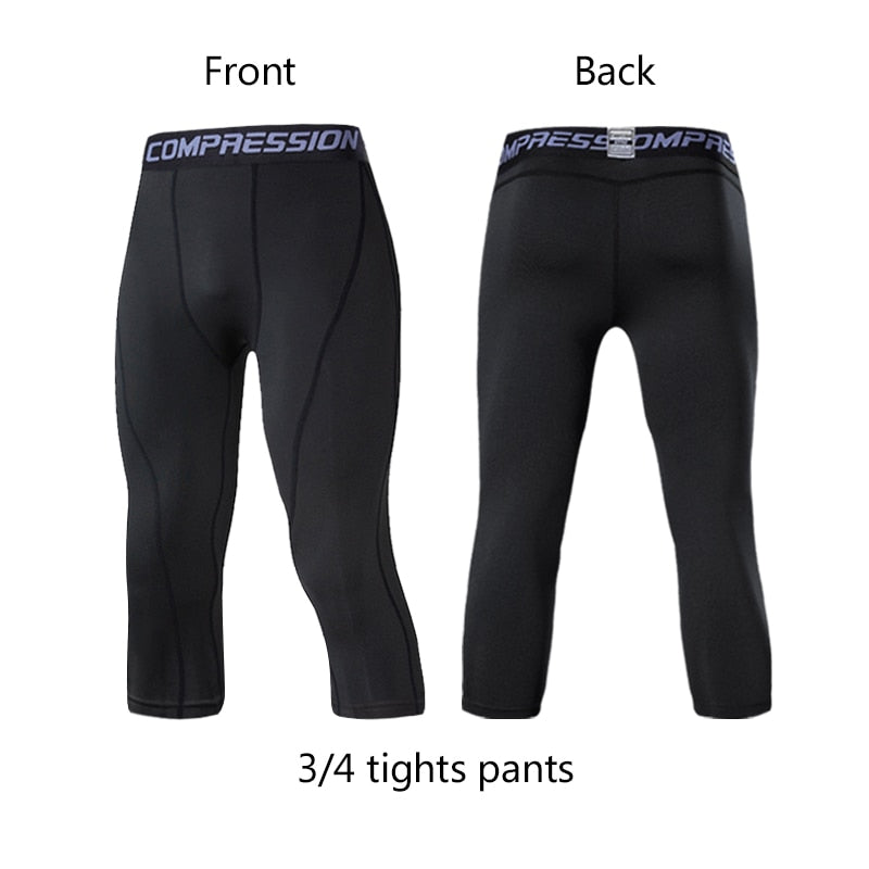 Men's Lycra Compression Pants Cycling Running Basketball Soccer Elasticity Sweatpants Fitness Tights Legging Trousers Rash Guard