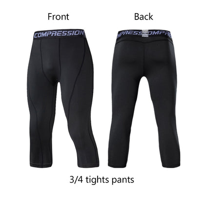 Men's Lycra Compression Pants Cycling Running Basketball Soccer Elasticity Sweatpants Fitness Tights Legging Trousers Rash Guard