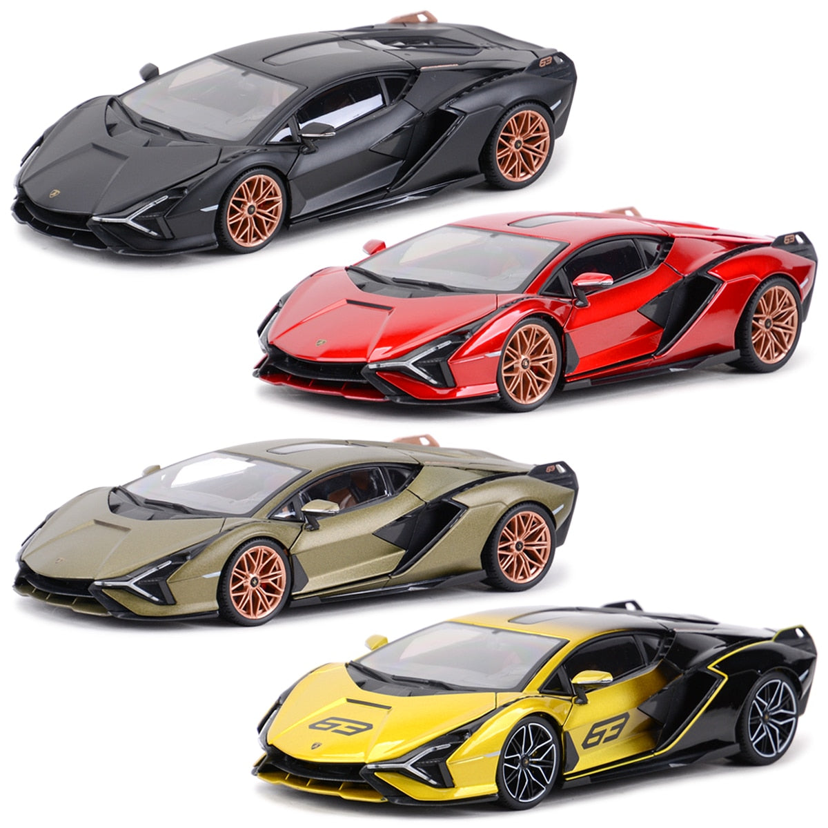 Bburago 1:18 Lamborghini-Sián FKP 37 Sports Car Static Die Cast Vehicles Collectible Model Car Toys