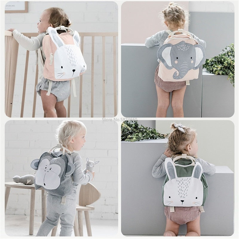 Children Backpack Toddler Kids School Bag Backpack For Baby Kids Cute School bag boy girl light Bag Rabbit Butterfly lion Bag