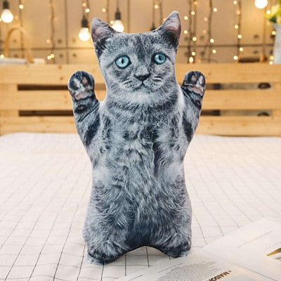 1PCS 50CM 3D Simulation Cat Plush Stuffed Soft Pillow Cute Lifelike Dog Sofa Bedroom Cushion Kids Toys Home Decoration Gifts 50厘米3D仿真貓狗毛絨柔軟枕頭