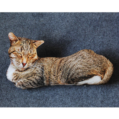 1PCS 50CM 3D Simulation Cat Plush Stuffed Soft Pillow Cute Lifelike Dog Sofa Bedroom Cushion Kids Toys Home Decoration Gifts 50厘米3D仿真貓狗毛絨柔軟枕頭