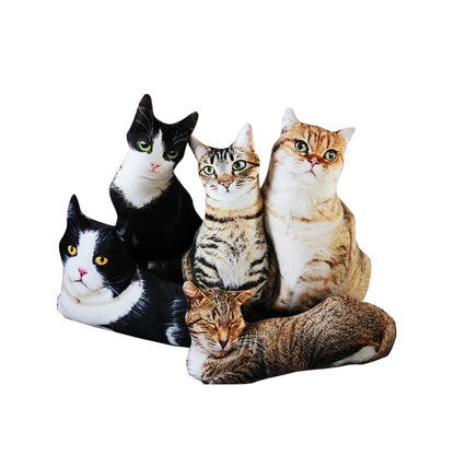 1PCS 50CM 3D Simulation Cat Plush Stuffed Soft Pillow Cute Lifelike Dog Sofa Bedroom Cushion Kids Toys Home Decoration Gifts 50厘米3D仿真貓狗毛絨柔軟枕頭