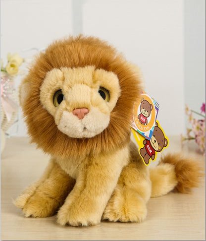 18CM Simulation Wild Animal Plush Toys Kawaii Tiger Lion Leopard Plush Doll Best Raccoon Hedgehog Stuffed Toys For Kids