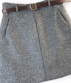 2023 Spring New Arrival Vintage Temperament High Waist A-line Office Skirts Womens With Belt Woolen Mini Skirt Free Shipping