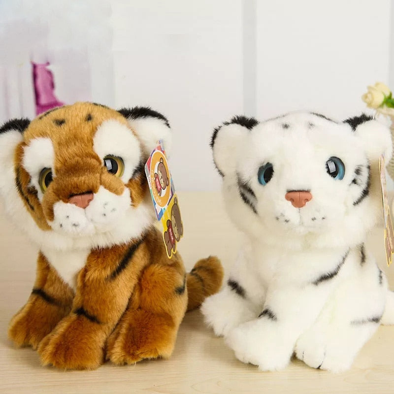 18CM Simulation Wild Animal Plush Toys Kawaii Tiger Lion Leopard Plush Doll Best Raccoon Hedgehog Stuffed Toys For Kids