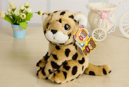 18CM Simulation Wild Animal Plush Toys Kawaii Tiger Lion Leopard Plush Doll Best Raccoon Hedgehog Stuffed Toys For Kids