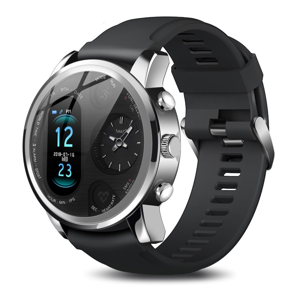 T3PRO t3 Dual Time Hybrid Watch  Japanese Quartz Movement IPS Screen  Message Display Call Reminder  Heart Rate for Ios Android