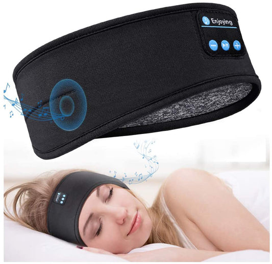 VIP Sleeping Headphones Sports Headband Thin Soft Elastic Comfortable Wireless Music Earphones Eye Mask for Side Sleeper 無線藍牙5.0耳機彈性運動頭帶及睡眠眼罩