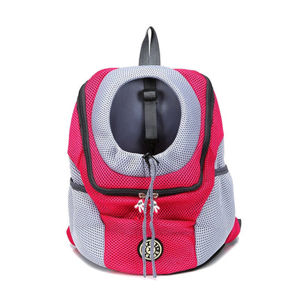 Pet Dog Carrier Cat Puppy Backpack Bag Portable Travel Front Outdoor Hiking Double Shoulder Head Out Sling Blind 便攜式前置雙肩頭寵物背包
