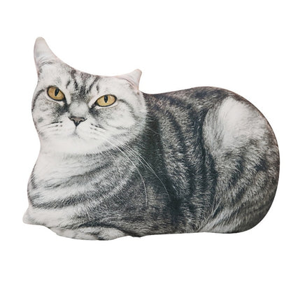 1PCS 50CM 3D Simulation Cat Plush Stuffed Soft Pillow Cute Lifelike Dog Sofa Bedroom Cushion Kids Toys Home Decoration Gifts 50厘米3D仿真貓狗毛絨柔軟枕頭