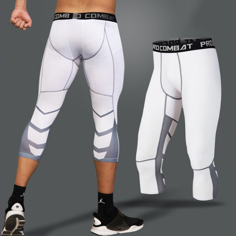 Men's Lycra Compression Pants Cycling Running Basketball Soccer Elasticity Sweatpants Fitness Tights Legging Trousers Rash Guard