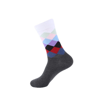 New Colorful Women & Men's Socks High Quality Harajuku Cotton Flower Pigeon Puzzle Wave Stripe Fish Skateboard Long Dress Sock