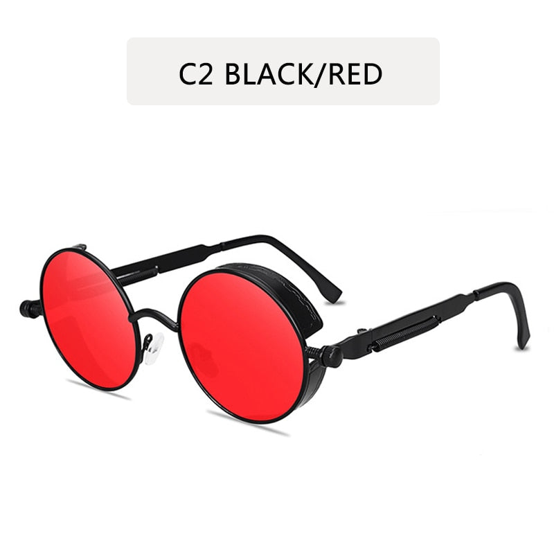 Classic Gothic Steampunk Sunglasses Sun Glasses Men Women Brand Designer Vintage Round Glasses Fashion Driving Goggle UV400 經典歌德式復古太陽眼鏡