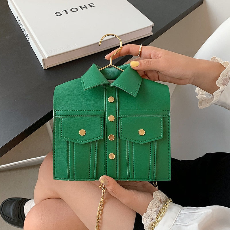 European Brand Design Chain Crossbody Bag Jacket Coat Bags Women Clothing Shoulder Bag Messenger Bag Women Leather Handbags New